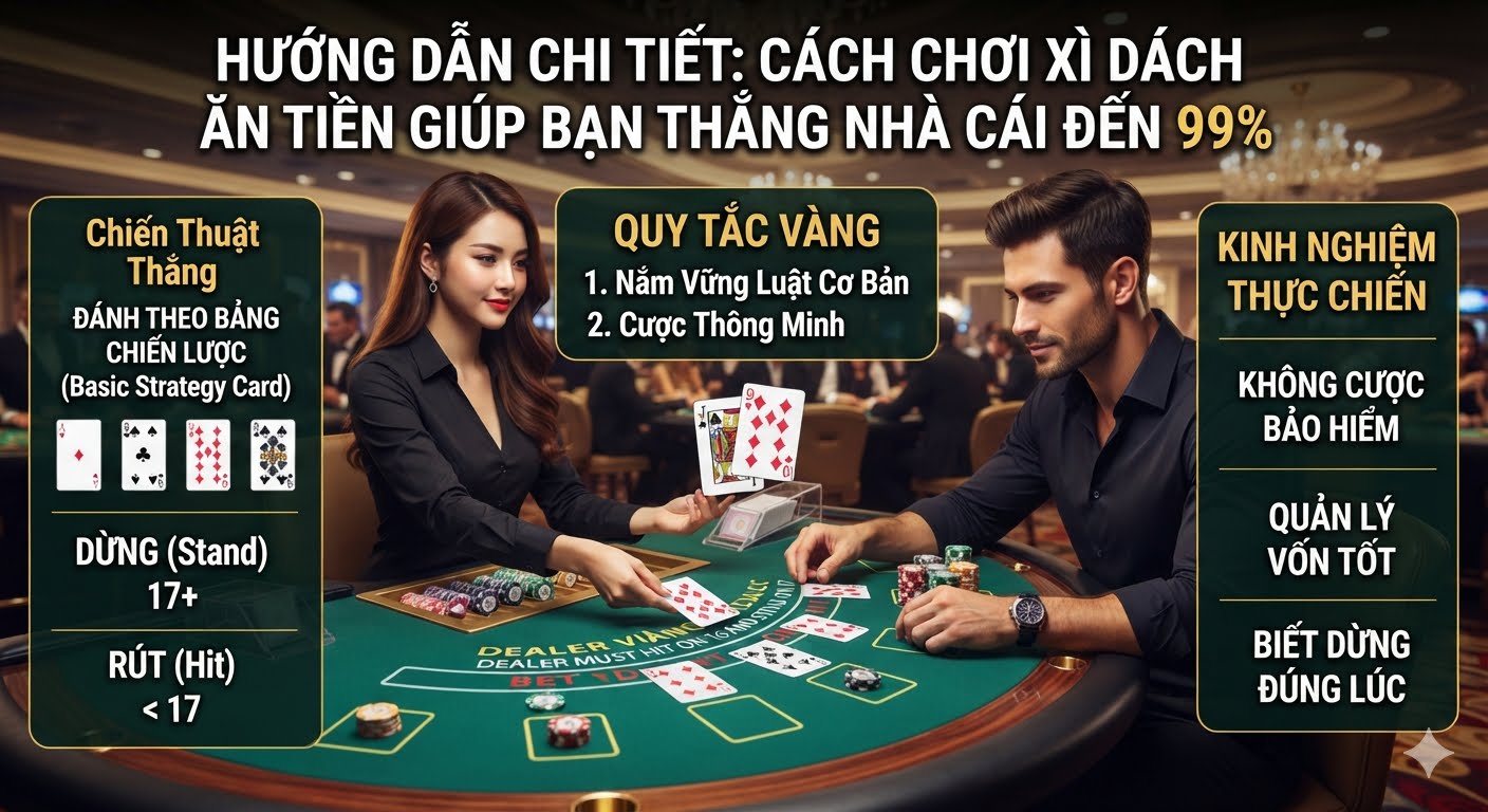 cách chơi xì dách ăn tiền
